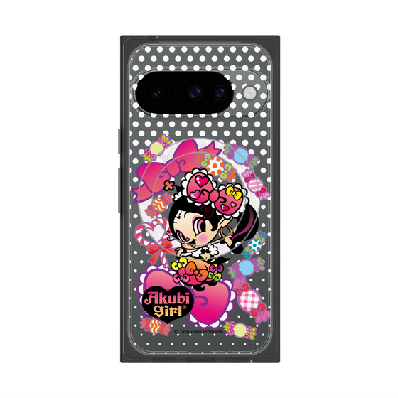 プレミアムスクエアケース with Pixelsnap［ アクビガール - キャンディーリボン ］