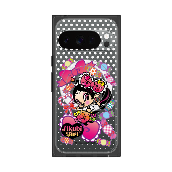 プレミアムスクエアケース with Pixelsnap［ アクビガール - キャンディーリボン ］