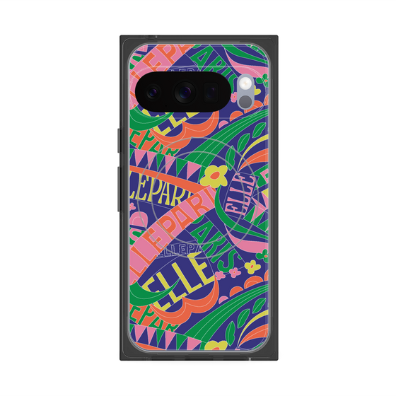 プレミアムスクエアケース with Pixelsnap［ ELLE - ナチュラル ］