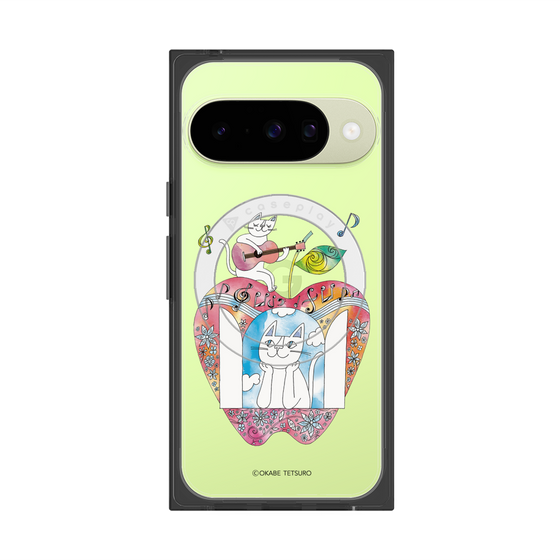 プレミアムスクエアケース with Pixelsnap［ おかべてつろう - きみの心が聴こえてくるよ ］