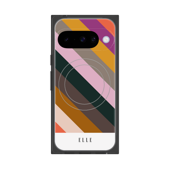 プレミアムスクエアケース with Pixelsnap［ ELLE - チック- オータム ］