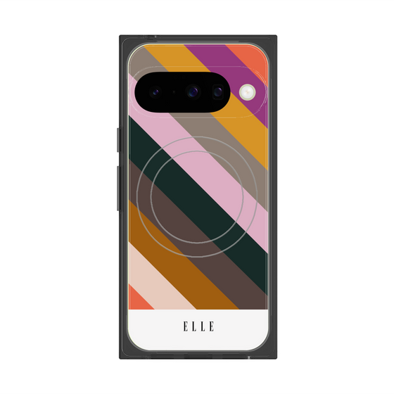 プレミアムスクエアケース with Pixelsnap［ ELLE - チック- オータム ］