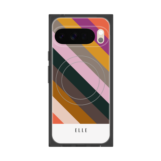 プレミアムスクエアケース with Pixelsnap［ ELLE - チック- オータム ］