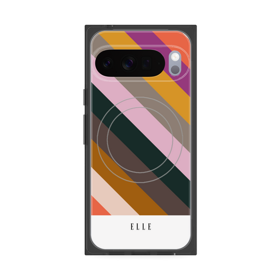 プレミアムスクエアケース with Pixelsnap［ ELLE - チック- オータム ］