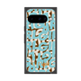プレミアムスクエアケース with Pixelsnap［ ELLEgirl - ミックスロゴ - Pale blue ］