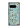プレミアムスクエアケース with Pixelsnap［ ELLEgirl - ミックスロゴ - Pale blue ］