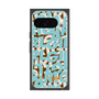 プレミアムスクエアケース with Pixelsnap［ ELLEgirl - ミックスロゴ - Pale blue ］