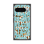 プレミアムスクエアケース with Pixelsnap［ ELLEgirl - ミックスロゴ - Pale blue ］