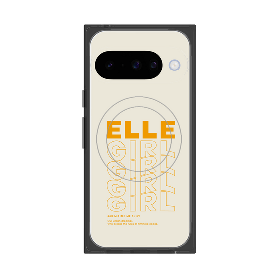 プレミアムスクエアケース with Pixelsnap［ ELLEgirl - ロゴ ］