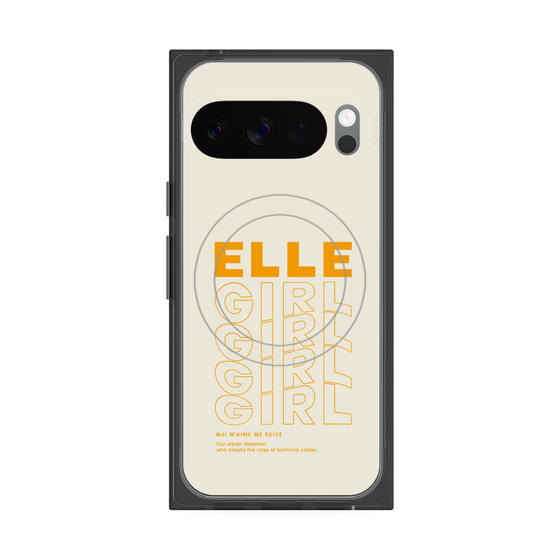 プレミアムスクエアケース with Pixelsnap［ ELLEgirl - ロゴ ］
