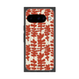 プレミアムスクエアケース with Pixelsnap［ ELLE - 葉っぱ - オレンジ ］