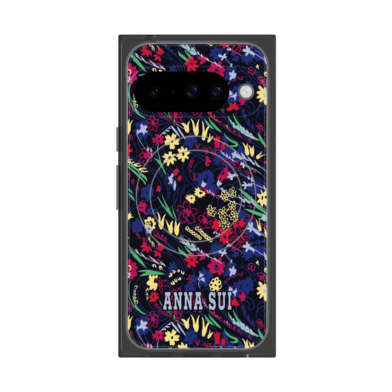 プレミアムスクエアケース with Pixelsnap［ ANNA SUI - スワーリングフワラー ］
