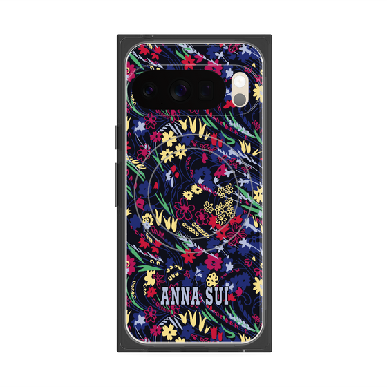 プレミアムスクエアケース with Pixelsnap［ ANNA SUI - スワーリングフワラー ］