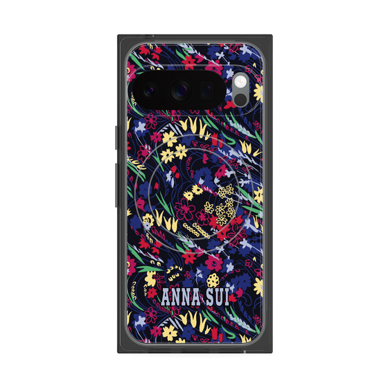 プレミアムスクエアケース with Pixelsnap［ ANNA SUI - スワーリングフワラー ］