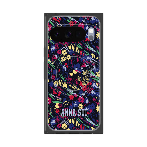 プレミアムスクエアケース with Pixelsnap［ ANNA SUI - スワーリングフワラー ］