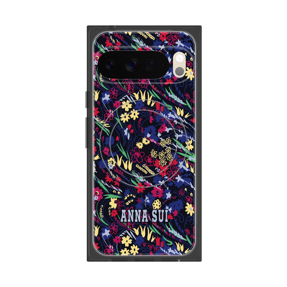 プレミアムスクエアケース with Pixelsnap［ ANNA SUI - スワーリングフワラー ］