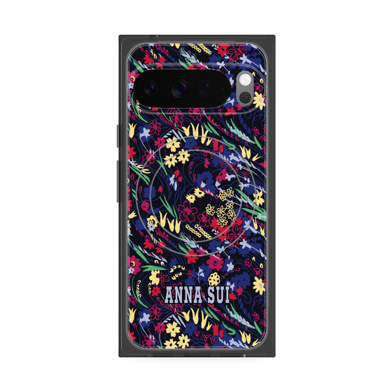 プレミアムスクエアケース with Pixelsnap［ ANNA SUI - スワーリングフワラー ］
