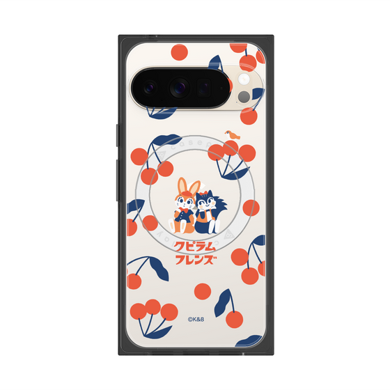 プレミアムスクエアケース with Pixelsnap［ クピラムフレンズ - チェリー ］