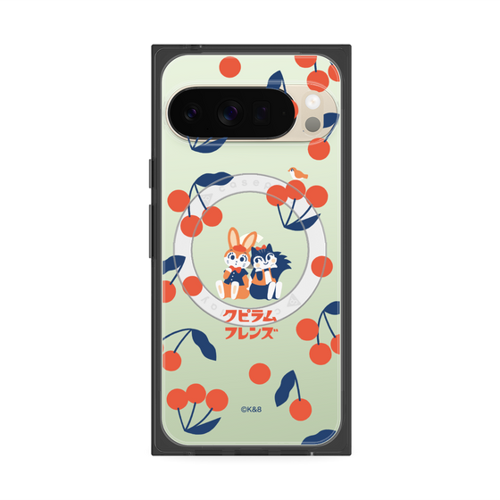 プレミアムスクエアケース with Pixelsnap［ クピラムフレンズ - チェリー ］