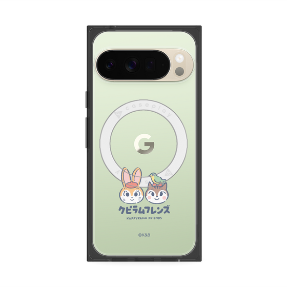プレミアムスクエアケース with Pixelsnap［ クピラムフレンズ - ロゴ - 仲良し ］