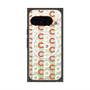 プレミアムスクエアケース with Pixelsnap［ オリジナル - CASEPLAYイニシャル総柄 - オレンジ ］
