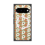 プレミアムスクエアケース with Pixelsnap［ オリジナル - CASEPLAYイニシャル総柄 - オレンジ ］