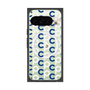 プレミアムスクエアケース with Pixelsnap［ オリジナル - CASEPLAYイニシャル総柄 - ネイビー ］