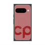 プレミアムスクエアケース with Pixelsnap［ オリジナル - CASEPLAYイニシャル - レッド ］