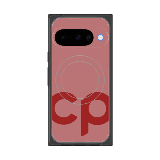 プレミアムスクエアケース with Pixelsnap［ オリジナル - CASEPLAYイニシャル - レッド ］