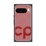 プレミアムスクエアケース with Pixelsnap［ オリジナル - CASEPLAYイニシャル - レッド ］
