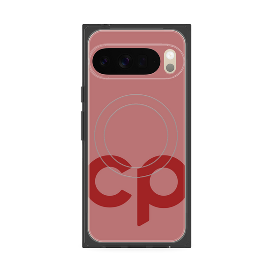プレミアムスクエアケース with Pixelsnap［ オリジナル - CASEPLAYイニシャル - レッド ］