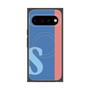 プレミアムスクエアケース with Pixelsnap［ オリジナル - initial color line - S blue ］