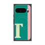 プレミアムスクエアケース with Pixelsnap［ オリジナル - initial color line - T green ］