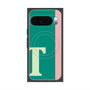 プレミアムスクエアケース with Pixelsnap［ オリジナル - initial color line - T green ］