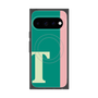プレミアムスクエアケース with Pixelsnap［ オリジナル - initial color line - T green ］