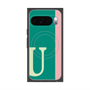 プレミアムスクエアケース with Pixelsnap［ オリジナル - initial color line - U green ］