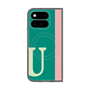 プレミアムスクエアケース with Pixelsnap［ オリジナル - initial color line - U green ］