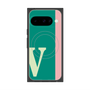 プレミアムスクエアケース with Pixelsnap［ オリジナル - initial color line - V green ］