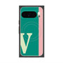 プレミアムスクエアケース with Pixelsnap［ オリジナル - initial color line - V green ］