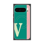 プレミアムスクエアケース with Pixelsnap［ オリジナル - initial color line - V green ］