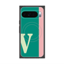 プレミアムスクエアケース with Pixelsnap［ オリジナル - initial color line - V green ］