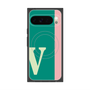 プレミアムスクエアケース with Pixelsnap［ オリジナル - initial color line - V green ］
