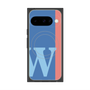 プレミアムスクエアケース with Pixelsnap［ オリジナル - initial color line - W blue ］