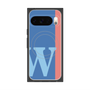 プレミアムスクエアケース with Pixelsnap［ オリジナル - initial color line - W blue ］