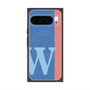 プレミアムスクエアケース with Pixelsnap［ オリジナル - initial color line - W blue ］
