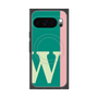 プレミアムスクエアケース with Pixelsnap［ オリジナル - initial color line - W green ］