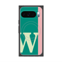 プレミアムスクエアケース with Pixelsnap［ オリジナル - initial color line - W green ］