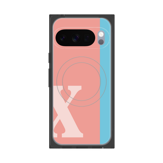 プレミアムスクエアケース with Pixelsnap［ オリジナル - initial color line - X pink ］