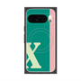 プレミアムスクエアケース with Pixelsnap［ オリジナル - initial color line - X green ］