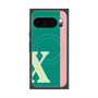 プレミアムスクエアケース with Pixelsnap［ オリジナル - initial color line - X green ］